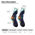 thumbnail image 4 of Goofa Cosmic Cat In Window Printed Men's Crew Socks, Soft Durable Breathable Moisture-Wicking with Odor Control Cotton socks, 4 of 9