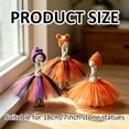 thumbnail image 3 of Desk Goose Outfits 7 Inches, Summer Desktop Duck Clothes Accessories, Mini Spring Goose Knitting Hat Tutu Dress and Shoes, for Desk Goose Statue Decor, 3 of 9