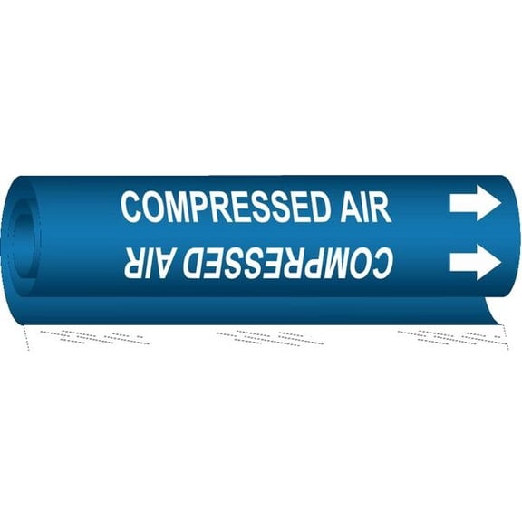 Brady Pipe Marker,Compressed Air,5 in H,8 in W 5660-O