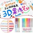 thumbnail image 3 of 6/12Colors 3D Jelly Pens Painting Hand Account Pen, 3 of 8