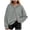 Grey, variant on Womens Blouses Plus Size Fall Winter Relaxed Fit Hooded Long-sleeved Blouson Off the Shoulder Drawstring Solid Color Leisure Polyester Sweatshirts Hoodies(Navy,M)