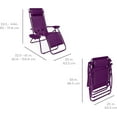 thumbnail image 2 of Set of 2 Adjustable Steel Mesh Zero Gravity Lounge Chair Recliners w/Pillows and Cup Holder Trays - Amethyst, 2 of 10