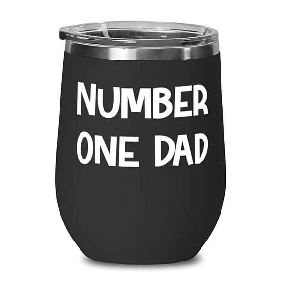 Gag Father Wine Glass, Number One Dad, Present For Dad, Nice From Son