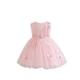 thumbnail image 6 of ITSAME Girls Tutu Dress, Sleeveless Puffy Tulle Waist-Cinching Kids Wedding Pageant Party Prom Gown Pink 3-4T, 6 of 7