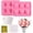 Rose, variant on Red Silicone Egg Bite Molds 2 Pack, Nonstick Baking Trays for Mini Muffins, Cupcakes, Quiche and More