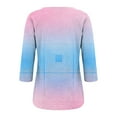 thumbnail image 6 of Gkeoshab Women's Heart Print 7/10 Sleeve T-Shirt for Home & Work Casual Blouse Affordable Comfort T-Shirt Pink2 L, 6 of 6