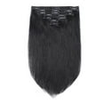 thumbnail image 2 of MY-LADY Extra Thick Clip in 100% Remy Human Hair Extension Double Weft Full Head Natural Hairpiece 110-170g #01 Jet Black 20inch, 2 of 10