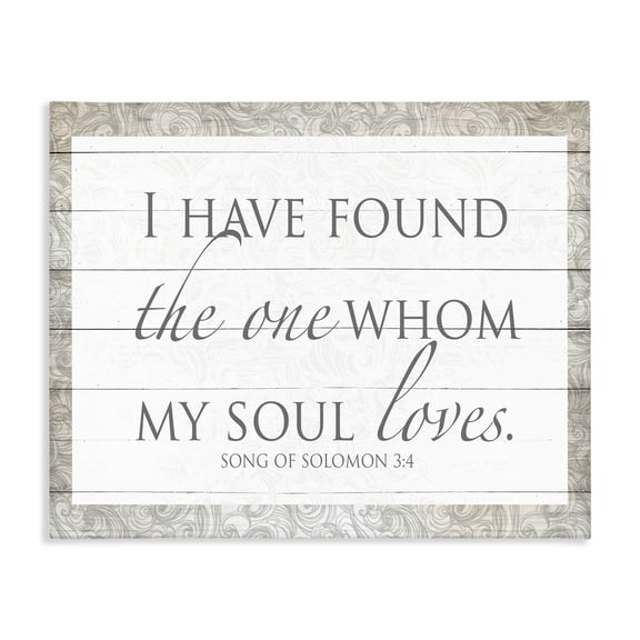 Stupell Industries Rustic Lodge The One Whom My Soul Loves Canvas Art, 20 x 16, by SD Graphics Studio