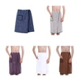 thumbnail image 4 of Injueey Toalla de ducha larga de poliéster con tres botones ajustables para viajes de toalla de baño larga para hombres y mujeres Toallas y Paños azul, 4 of 6