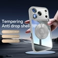 thumbnail image 3 of TECH CIRCLE for iPhone 14 Hybrid Magnetic Case with 360° Ring Kickstand [Hard Transparent Back] Support Magnetic Car Mount [Shock Absorption] Protection Clear Cover,Gray, 3 of 8