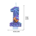 thumbnail image 3 of Luxcidy Halloween Birthday Candle, Pumpkin Head Digital Candle Cake Decoration, 3D Blue Flash Cupcake Topper Decoration Candle, Cake Topper, Birthday Celebration Supplies (1), 3 of 7