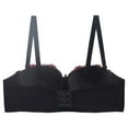 thumbnail image 2 of Aayomet Sports Bra Embroidered Support Bra Oversized Adjustable Bra French Style (Black, 48/110), 2 of 3