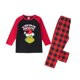 thumbnail image 1 of Pijamas Navideñas Traje de pantalón largo negro con estampado de dibujos animados estilo casual familiar de Navidad Kuymtek Negro*2 años*niño Única para Unisex, 1 of 6