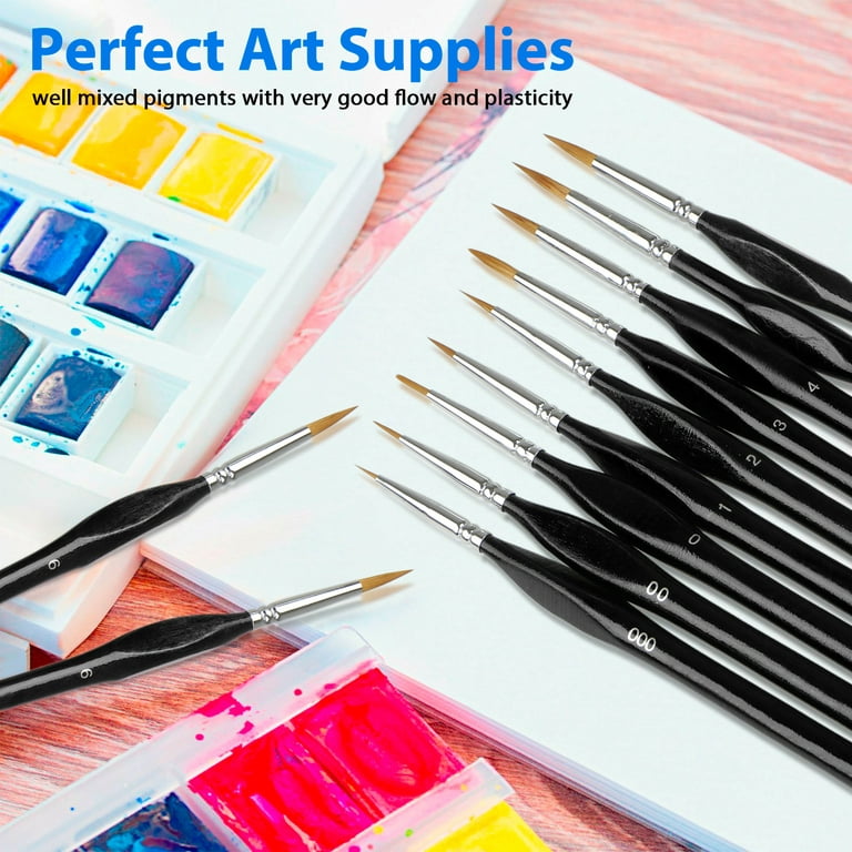 EEEkit 10Pcs Acrylic Paint Brushes for Watercolor Oil Gouache, Perfect Art  Supplies for Kids, Beginners, Professionals 