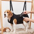 thumbnail image 4 of Cat Grooming Sling Hanging Restraint Bag Breathable Hands Free Suspended Support for Cats Small Dogs Bathing Nail Trimming Ear Cleaning Scratch Proof(Black-M), 4 of 6