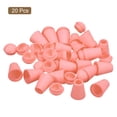 thumbnail image 3 of Unique Bargains 20Pack Plastic Cord Lock Bell End Stopper Cord End Lock Rope Fastener, Dark Pink, 3 of 5
