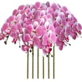 thumbnail image 1 of Flores artificiales de Phalaenopsis MENGJIAQI 6 piezas 37 pulgadas rosa, 1 of 6