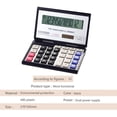 thumbnail image 5 of 12 Digits Large Display Basic Calculator Mini Handheld Folding Calculator Solar AAA Battery Dual Power, 5 of 8