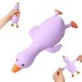 thumbnail image 2 of Dwellin Stretchy Duck Squeeze Toys Stress Relief Funny Fidget Toys for Adults and Kids Party Favors Gift for Birthday Christmas Classroom Prizes Purple, 2 of 6