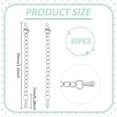 thumbnail image 3 of 30Pcs Stainless Steel Chain Extender 59mm Chain Extension Necklace Bracelet Extender Chain Pendant Anklet Chain Extenders Tails Chain for DIY Jewelry Making, 3 of 7
