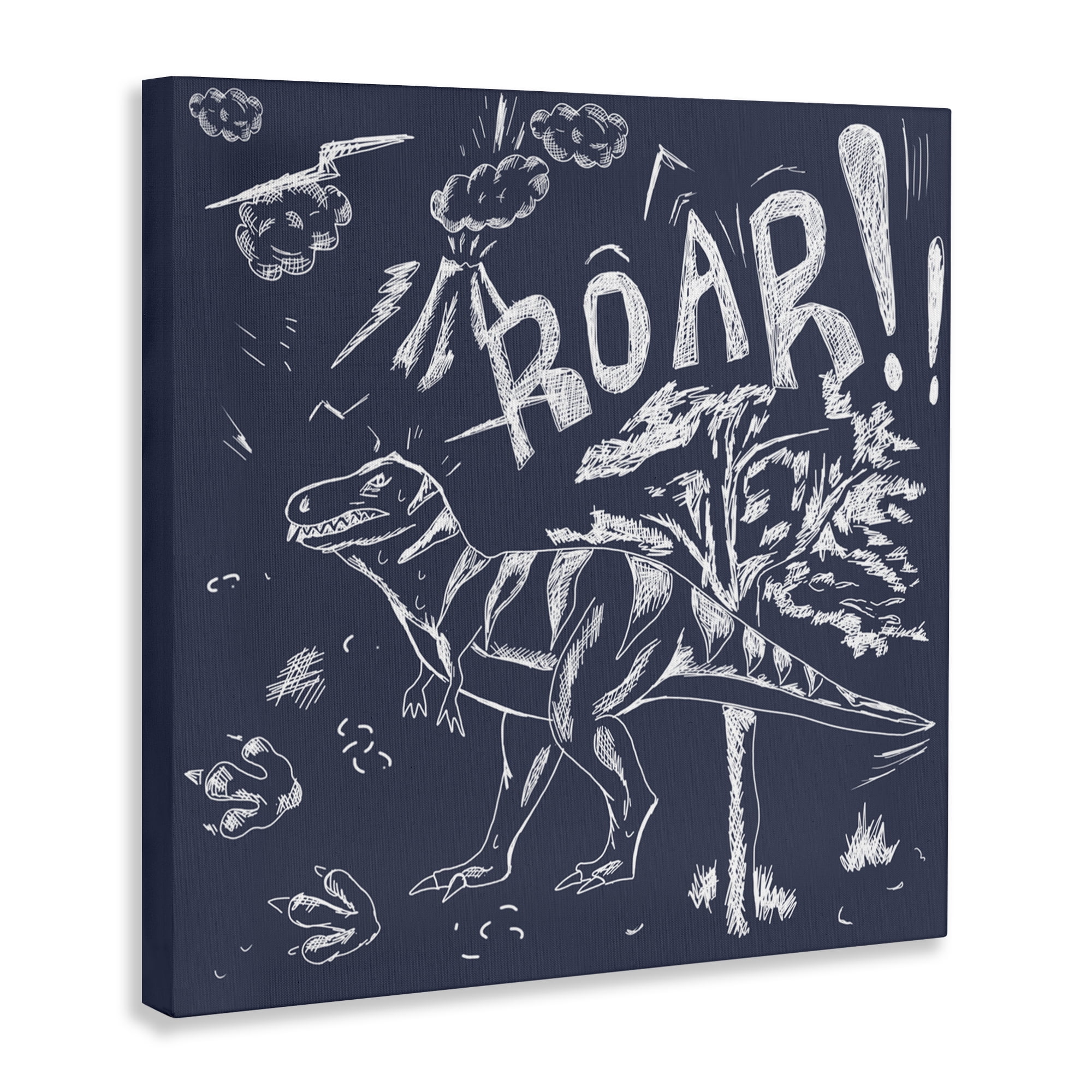 Sketchy Roar Dinosaur Canvas Wall Art, design by HUE and MI and Sangita