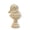 Santa L, variant on Christmas Resin Santa Claus Bust Statue, Vintage White Matte Santa Head Figurine with Pedestal, Christmas Tabletop Decor for Mantel Shelf Home Display, 5.9in