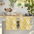 thumbnail image 4 of Yellow Geometric Kitchen Towels Set of 4, Morocco Modern Abstract Plaid Art Absorbent Dish Towels for Kitchen, Microfiber Hand Towel, Quick Drying Tea Towel for Cleaning Decorative Dishcloths, 4 of 7