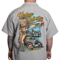 thumbnail image 2 of Lethal Threat Flying Tiger Pinup Shop Mens Button Up Short Sleeve Shirt Gray MD, 2 of 2