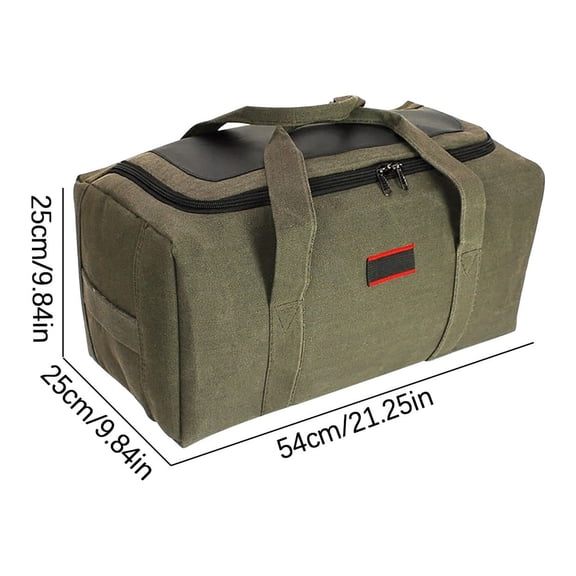 openpig Heavy-Duty Canvas Shoulder Duffle Bag - Rugged Travel Gym Gear Equipment Bag - Canvas Duffle Bag for Travel, Duffel Overnight Weekend Bag(A)
