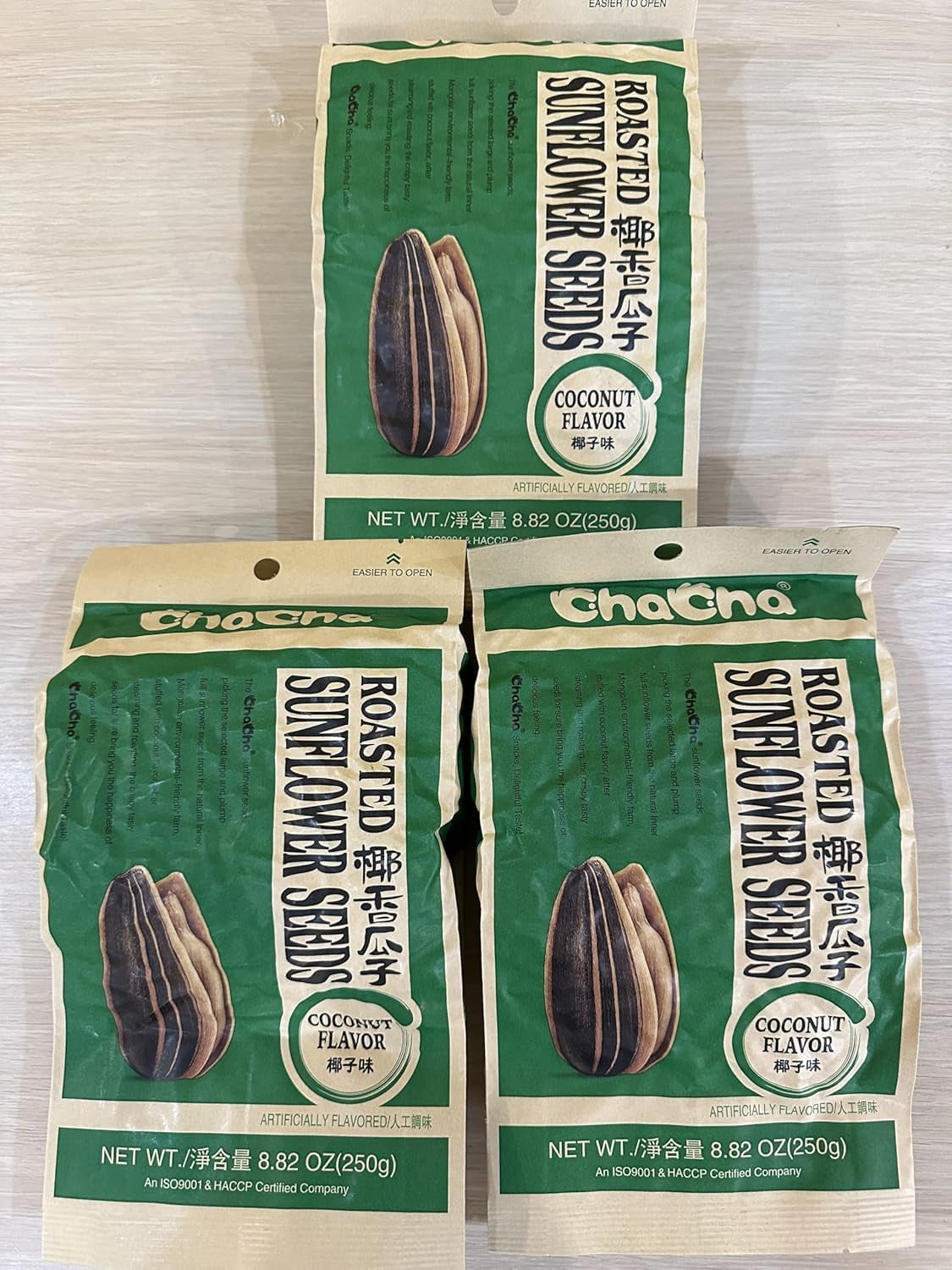 CHA ☆ cha Cha Cha Roasted Sunflower Seeds (Natural Flavor) - 8.82 oz