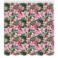 thumbnail image 3 of Jungle Shower Curtain, Lush Growth of the Exotic Hawaiian Island Blossoms in Pink Shades Spring in Paradise, Fabric Bathroom Set with Hooks, 69W X 70L Inches, Multicolor, by Ambesonne, 3 of 3