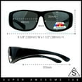 thumbnail image 2 of (2-Pack) SA106 Kids Size Polarized Anti-glare 48mm Fit Over OTG Sunglasses Black and Tortoise, 2 of 2