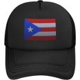 thumbnail image 1 of Casquette de Baseball Effet Tricot Drapeau de Porto Rico pour Hommes Femmes Snapback Dos en Maille Réglable, 1 of 8