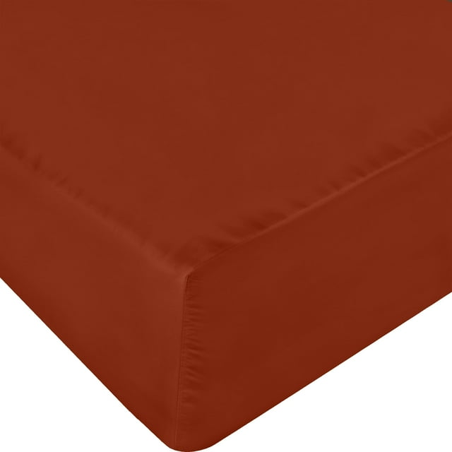 Sábana ajustable Utopia Bedding Queen de microfibra naranja