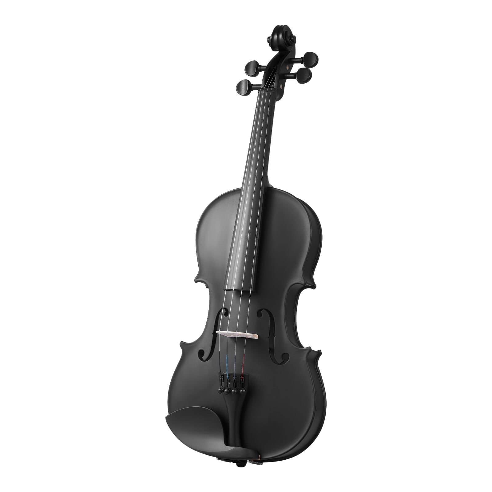 VEVOR Violin 4/4 Full Size for Adults, Violin Fiddle Set for Beginners Student with Hard Case, Rosin, Bow, Shoulder Rest, Bridge, Tuner and Extra Strings, Professional Solidwood Instruments (Black)