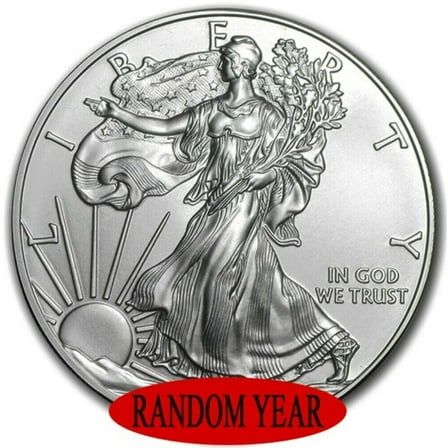 Random Year - American $1 Silver Eagle 1 oz .999 Fine Silver Coin BU