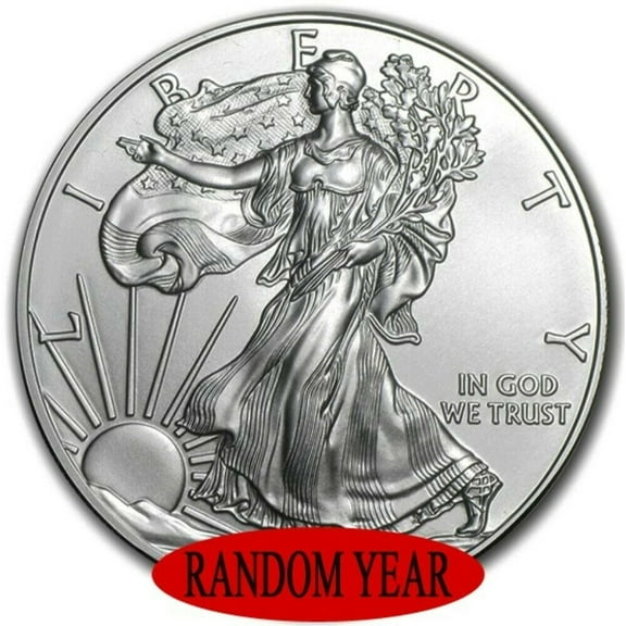 Random Year - American $1 Silver Eagle 1 oz .999 Fine Silver Coin BU
