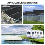 WERCHTAY 12V 100W Monocrystalline Solar Panel 2Pack 100W All Black Off-Grid RV Boat