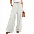 thumbnail image 2 of vigerkar Womens Wide Leg Dress Pants Business Casual Work Outfits White, M, 2 of 8