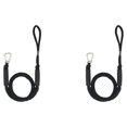 thumbnail image 1 of relayinert 2pieces Mooring Rope For Boat Rustproof And Strong Load-bearing Capacity Durable And Sturdy Dock Line With Hook black 2Set, 1 of 6