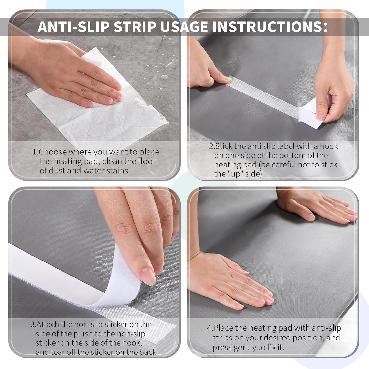 Heating Pad for Bathroom Rugs, with Memory Function, Adjustable Temperature (32-146℉) and Time (1-24h),Keep Dry Bathroom Bath Mat in Winter Every Day, Waterproof, 25"x17.5"