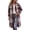 07-Wine, variant on Annhoo Womens Long Trench Coat Single Breasted Checkered Long Sleeve Lapel Overcoat Fall Winter outerwear Jackets