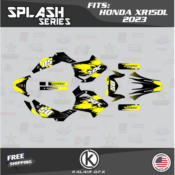 Kalair GFX Graphics Kit for Honda XR150L XR 125L (2023 ) Splash Series