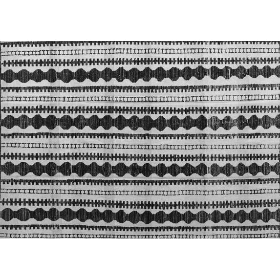 Ahgly Company Indoor Rectangle Abstract Gray Modern Area Rugs, 4' x 6'