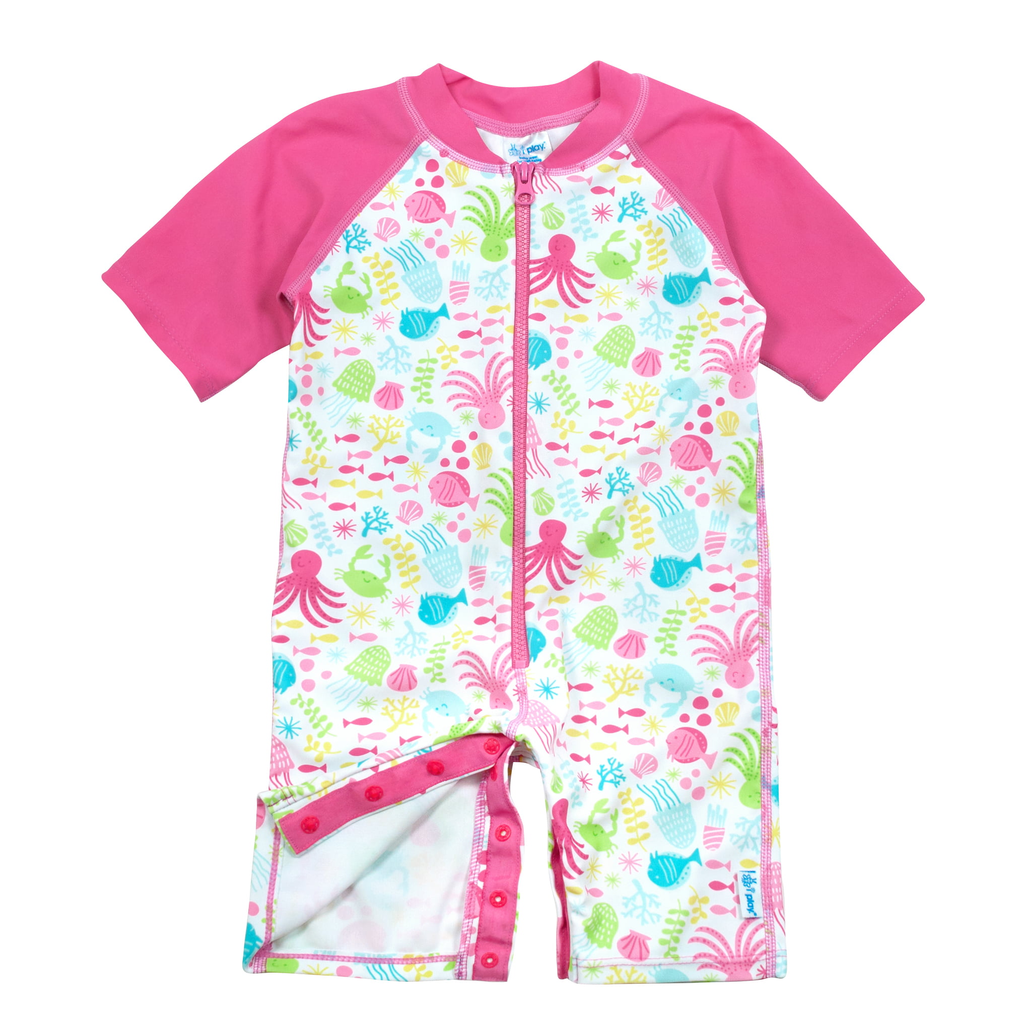 Sun Protection Two-Piece Swimwear Pink1 12 PHIBEE Girls Short Sleeve Rash Guard Set UPF 50 