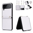 thumbnail image 1 of Mantto for Samsung Galaxy Z Flip 3 5G Phone Case 6.7" (2021) Crossbody Neck Cover with Detachable Adjustable Long Shoulder Strap Lanyard PU Leather TPU Lightweight Thin Women Girl Men Cover, White, 1 of 9