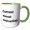 Green/White, variant on 3drose, Current Mood - Defrosting., 11oz Two-tone Yellow Mug