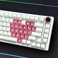 thumbnail image 2 of 21 Key Love Not Carveds Backlit Transparents Keyboards Cap Original Profile For Night Use Gaming Office, 2 of 8
