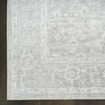 thumbnail image 5 of Nourison Astra Machine Washable 5'3" x 7' Light Grey Vintage Indoor Rug, 5 of 9