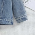 thumbnail image 4 of Generic Toddler Baby Boys Girls Fall Big Sister Letter Embroidered Long Sleeve Denim Jacket Autumn Winter Clothes for Outdoor Indoor Holiday（12-18 Motnths Pink）, 4 of 9
